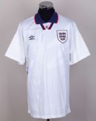 White No.10 England short-sleeved shirt, 1993-94