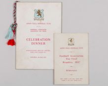 A 1957 F.A.Cup Final an itinerary booklet, an autographed celebration menu card
