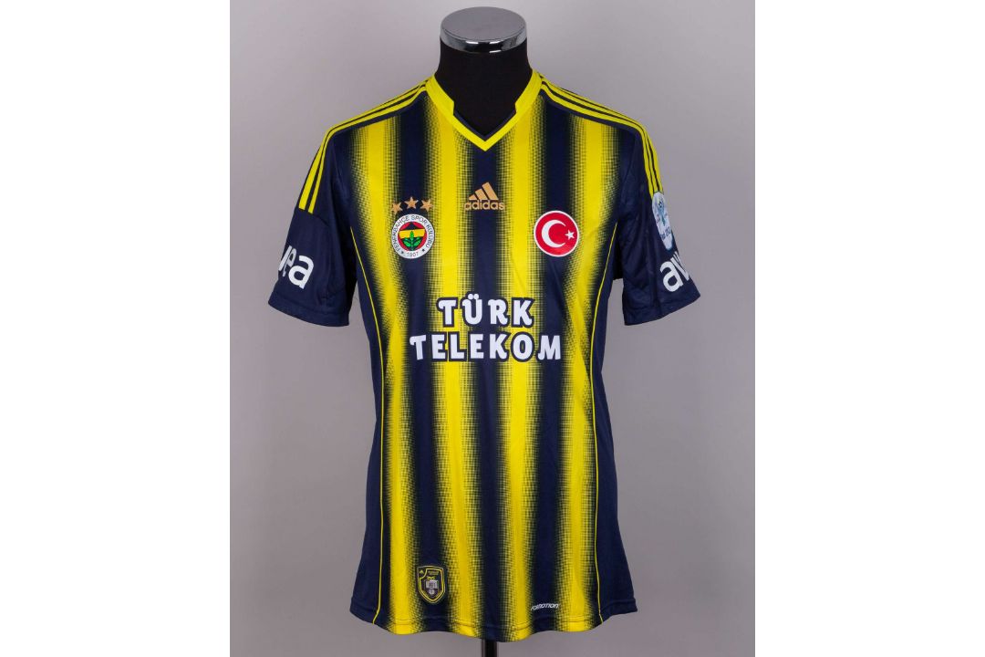 Selcuk Sahin blue and yellow No.21 Fenerbahce v. Galatasaray match issued shirt, 2013 - Image 1 of 10