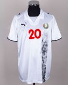 Dzmitry Verkhautsou white No.20 Belarus short-sleeved shirt, 2008