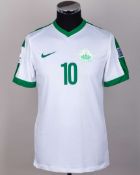 Niki Torrao white and green No.10 Macau short-sleeved shirt