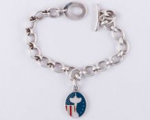 John O'Leary a 2004 Oakland Hills Links of London silver bracket with silver and enamel charm