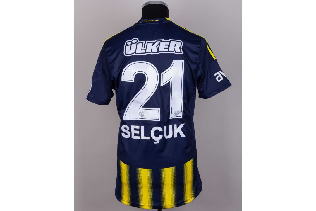 Selcuk Sahin blue and yellow No.21 Fenerbahce v. Galatasaray match issued shirt, 2013 - Image 2 of 10