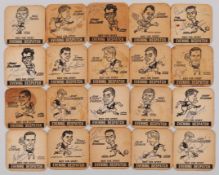Thirty-five Evening Despatch football related beer mats