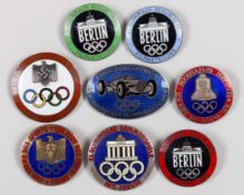 Six various 1936 Berlin Olympic&nbsp;Games enamel&nbsp;medals
