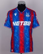 Romain Esse blue and red No.21 Crystal Palace match issued short-sleeved shirt, 2025