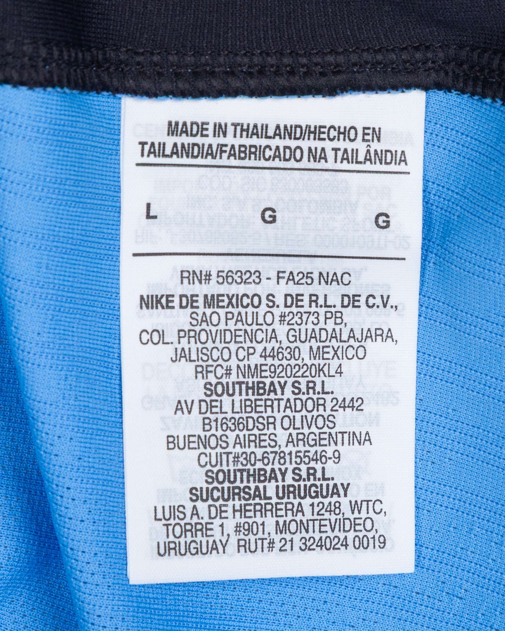 Uruguay - Rodrigo Bentancur sky-blue No.6 Uruguay match issued short-sleeved shirt - Image 7 of 7