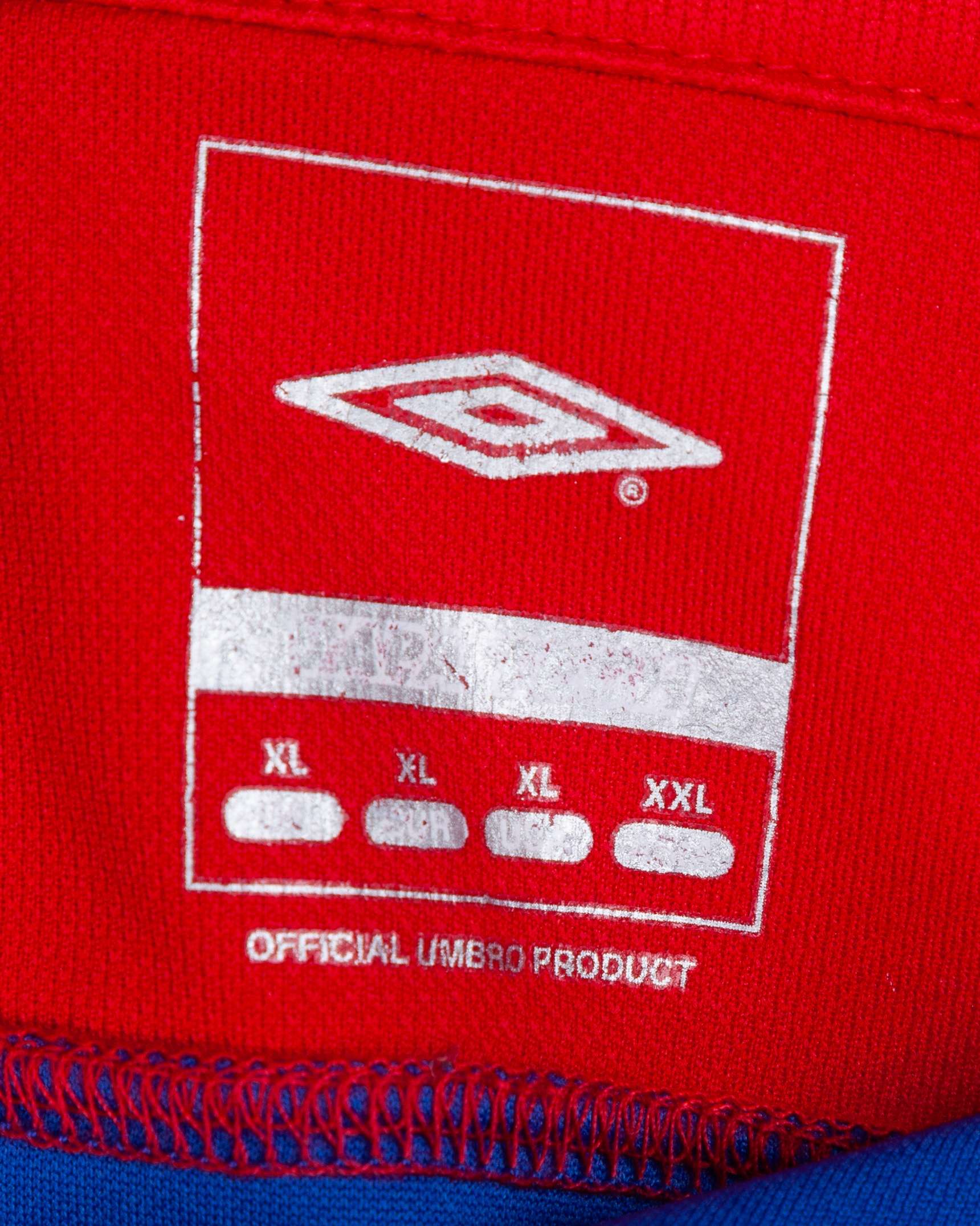 Haiti - blue and red No.5 Haiti v. Brazil match match worn short-sleeved shirt, 2004 - Image 5 of 6
