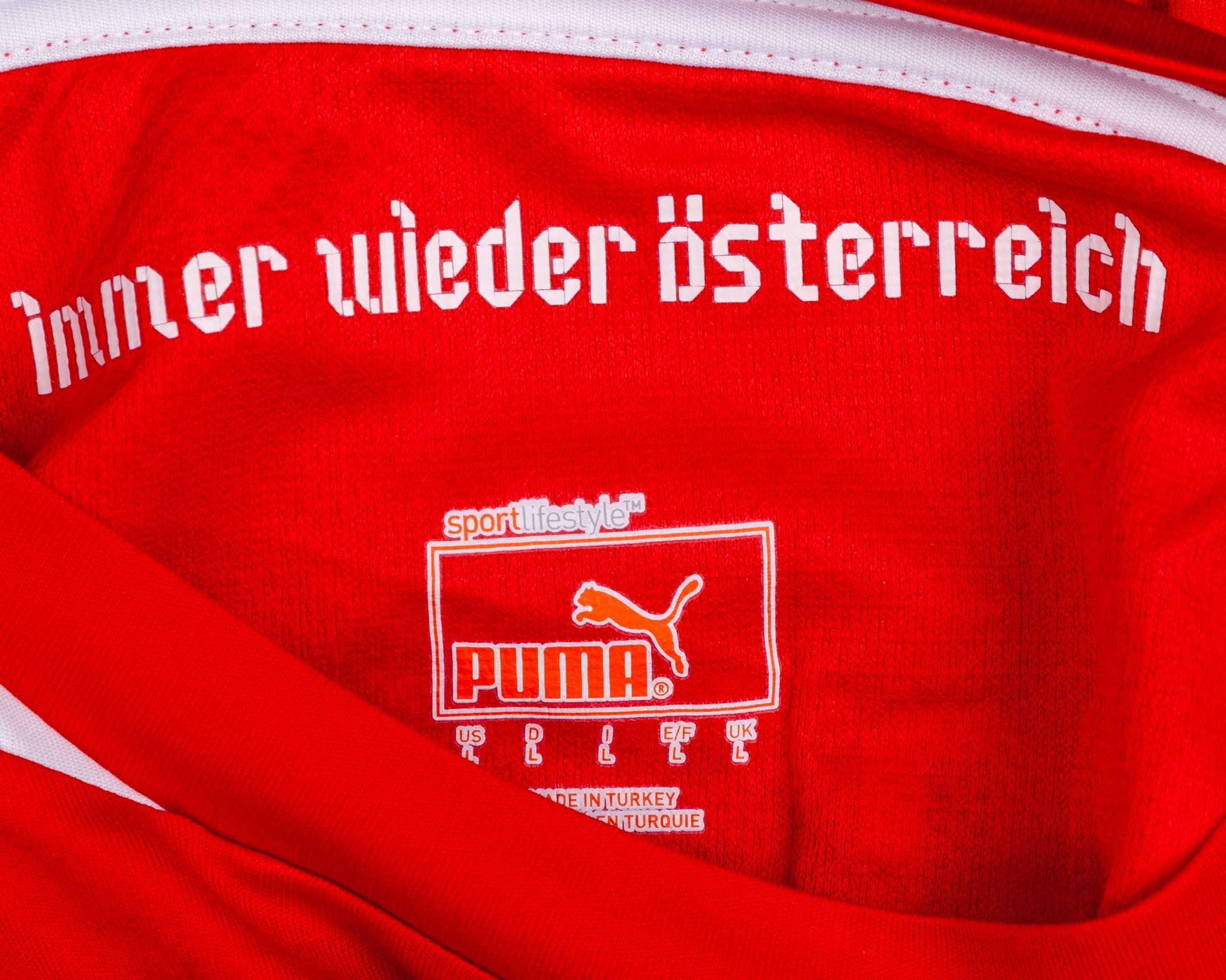 Austria - Emanuel Pogatetz red and white Austria v. Germany match issued shirt, 2012 - Image 5 of 6