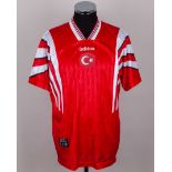 Turkey - red and white No.2 Turkey match issued short-sleeved shirt, 1996