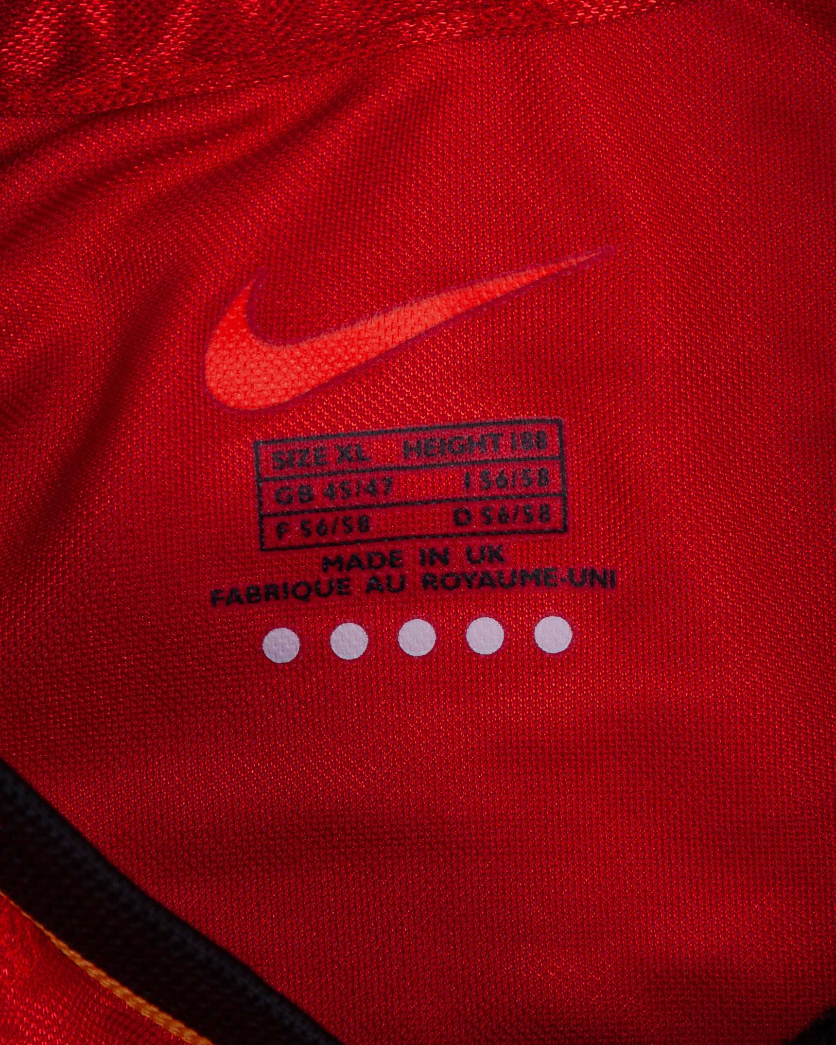 Belgium - Marc Wilmots red No.7 Belgium v. Scotland match issued short-sleeved shirt, 2001 - Image 4 of 5