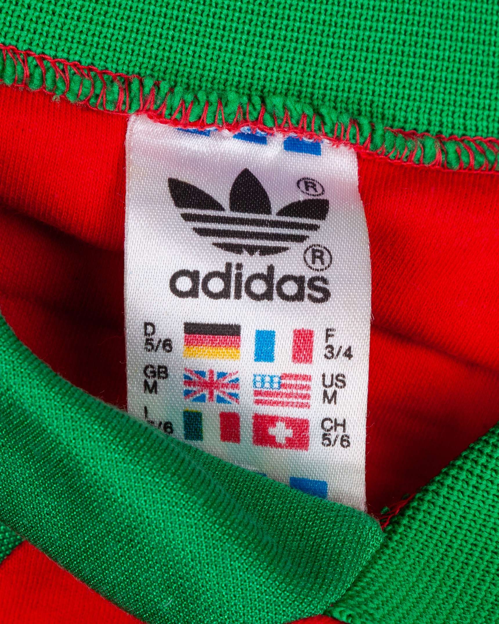 Portugal - rare red and green No.5 Portugal v. USSR match worn short-sleeved shirt, 1983 - Image 4 of 4
