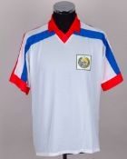 &nbsp;Uzbekistan - white, red and blue Uzbekistan match issued short-sleeved shirt, 1992