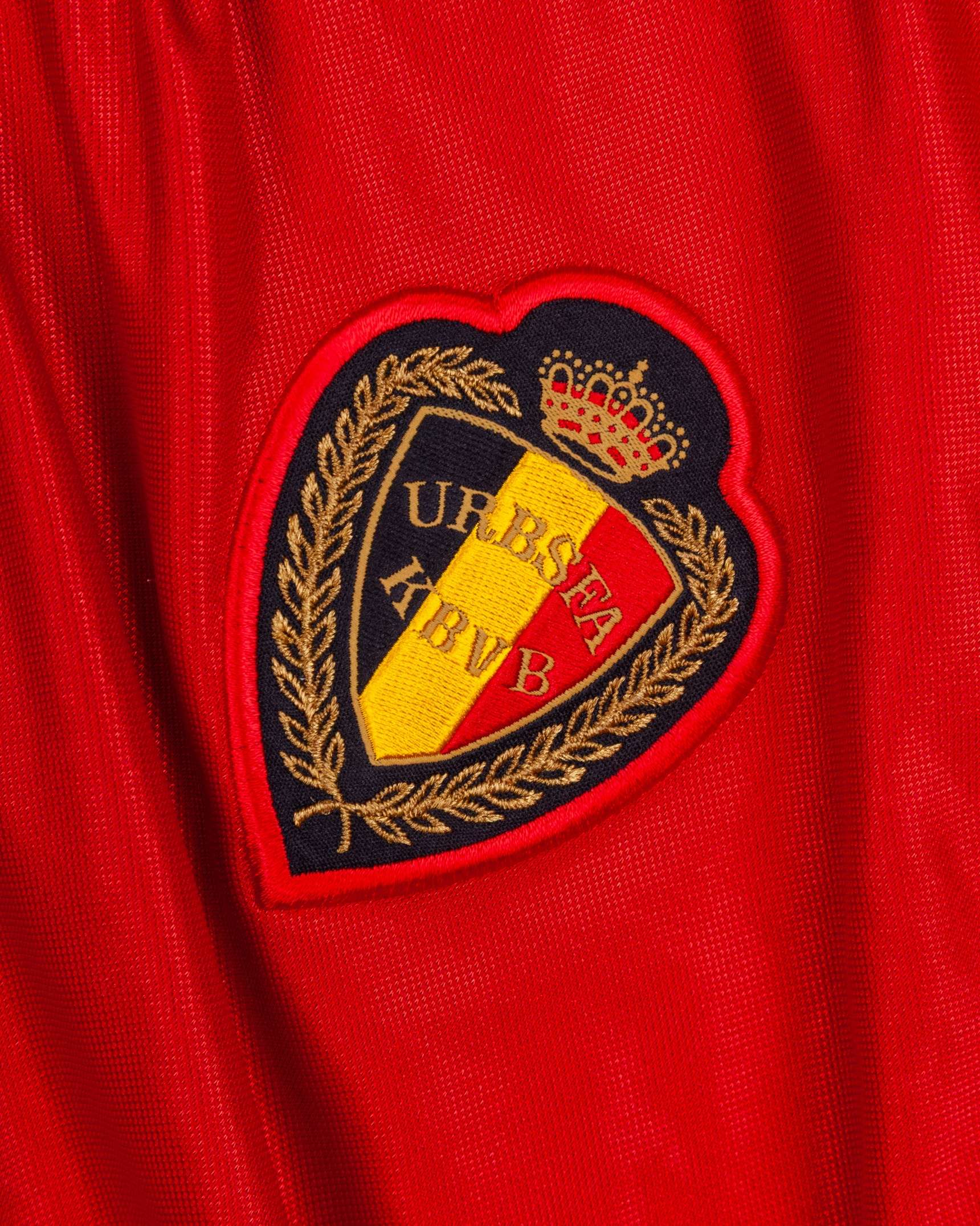 Belgium - Marc Wilmots red No.7 Belgium v. Scotland match issued short-sleeved shirt, 2001 - Image 3 of 5