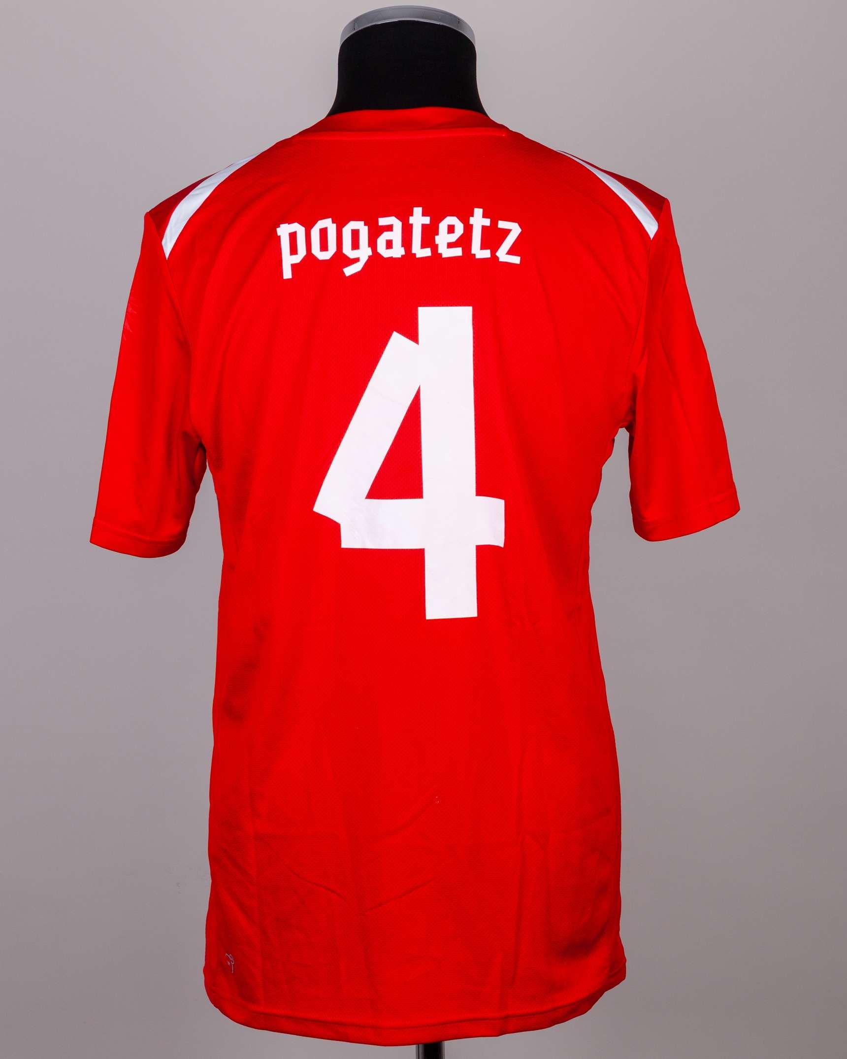 Austria - Emanuel Pogatetz red and white Austria v. Germany match issued shirt, 2012 - Image 2 of 6