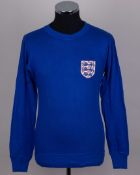 Gordon Banks blue airtex No.1 England v. Brazil “Save of The Century” match worn shirt, 1970
