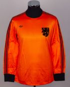 Johan Boskamp orange No.14 Netherlands v. Austria World Cup match issued shirt, 1978