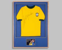 Jairzinho a replica yellow Brazil replica autographed short-sleeved shirt