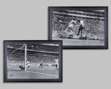 Gordon Banks Save of The Century a pair of large black and white autographed prints&nbsp;