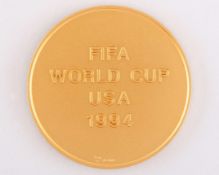 David Will: Continental gold 1994 World Cup commemorative medal, designed by Huguenin