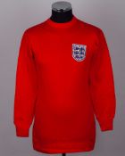Martin Peters red No.16 England 1966 World Cup Final match issued long-sleeved shirt