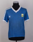 Diego Maradona blue and white No.10 airtex Argentina match issued World Cup shirt 1990 &nbsp;