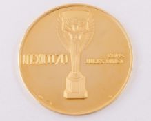 World Cup 1970 official 900 gold coin, in original fitted case