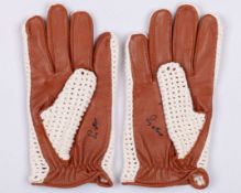 Stirling Moss Signed Replica Gloves