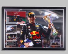 Max Verstappen Signed Red Bull Racing Framed Photo Display