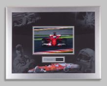 Sebastian Vettel Signed Ferrari Framed Photo
