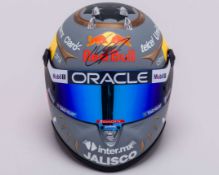 Sergio Perez 2022 Signed Red Bull Racing 1:2 Scale Schuberth Helmet - Brazilian GP Design