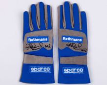 Nigel Mansell 1994 Williams Renault Signed ‘Last Win’ Replica Gloves