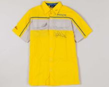 Valentino Rossi Signed Official VR46 Yellow Pit Crew Shirt