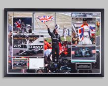 Lewis Hamilton Signed Mercedes Framed Photo Display