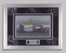 Nigel Mansell Signed Williams Renault Framed Photo