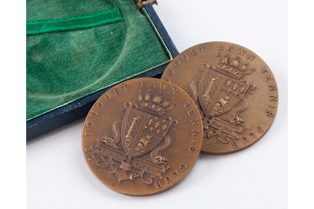 A bronze Le Touquet Lawn Tennis 17th International Tournament, 1921 small plaque - Image 5 of 6