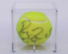 Roger Federer an autographed Wimbledon tennis ball, 2003