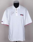 Greg Rusedski autographed white short-sleeved shirt