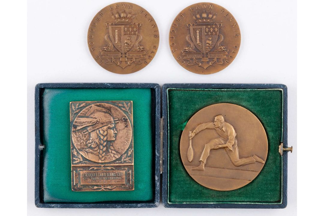 A bronze Le Touquet Lawn Tennis 17th International Tournament, 1921 small plaque - Image 1 of 6