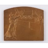 Rene-Adrien Baudichon, a French bronze tennis plaque