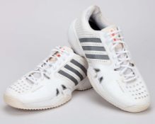 Andy Murray 2013 Wimbledon Final: &nbsp;a pair white Adidas Barricade adituff tennis shoes