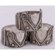 Three white-metal tennis napkin rings, each decorated with two rackets, two balls - Image 4 of 7