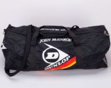 John McEnroe black Dunlop equipment duffle bag