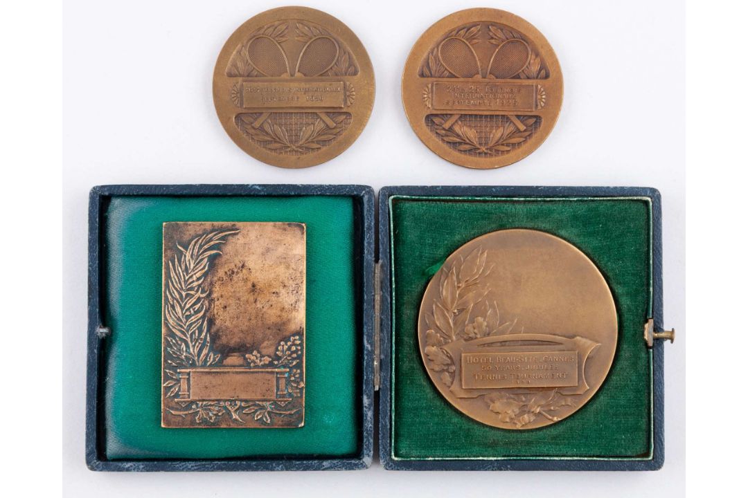 A bronze Le Touquet Lawn Tennis 17th International Tournament, 1921 small plaque - Image 2 of 6