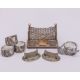 Three white-metal tennis napkin rings, each decorated with two rackets, two balls - Image 1 of 7