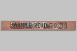 A heavy original cast iron pre First World War street sign, which reads “WORPLE ROAD S.W.20”