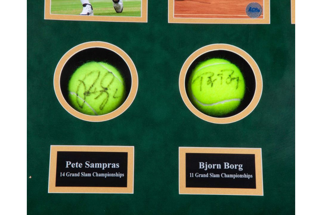 An autographed US Open four tennis ball display - Image 4 of 5