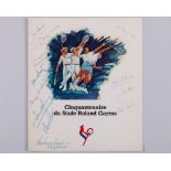 An autographed postal cover commemorating the 50th anniversary of Roland Garros 1928-1978
