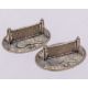 Three white-metal tennis napkin rings, each decorated with two rackets, two balls - Image 2 of 7
