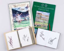 A collection of tennis and other sporting autographs